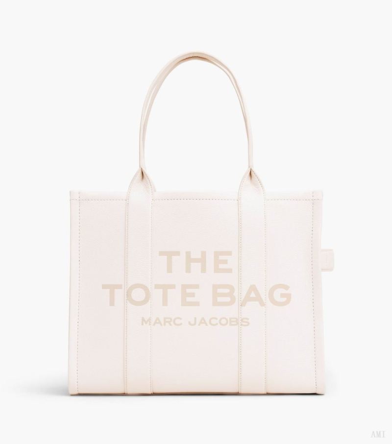 Marc Jacobs | The Leather Large Tote Bag - Cotton/Silver