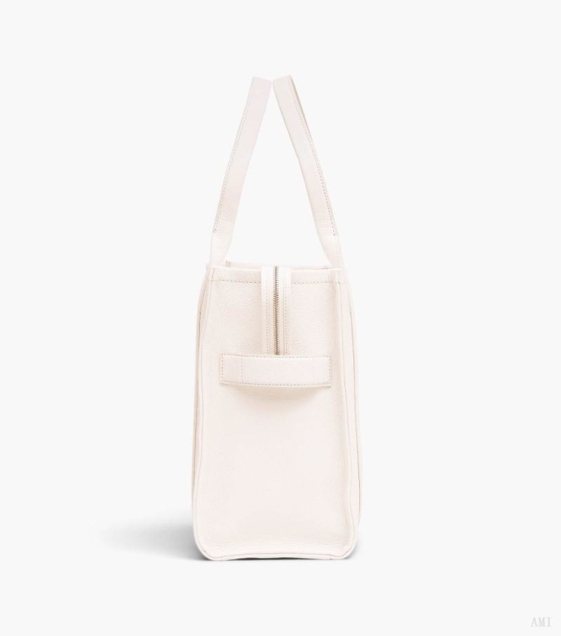 Marc Jacobs | The Leather Large Tote Bag - Cotton/Silver