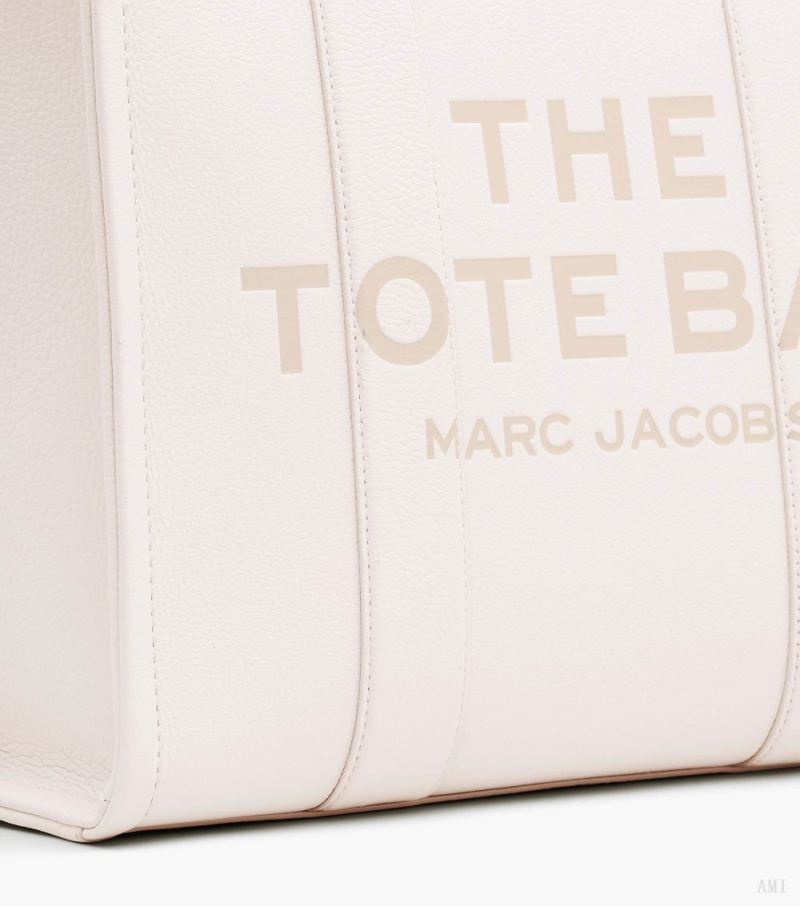 Marc Jacobs | The Leather Large Tote Bag - Cotton/Silver