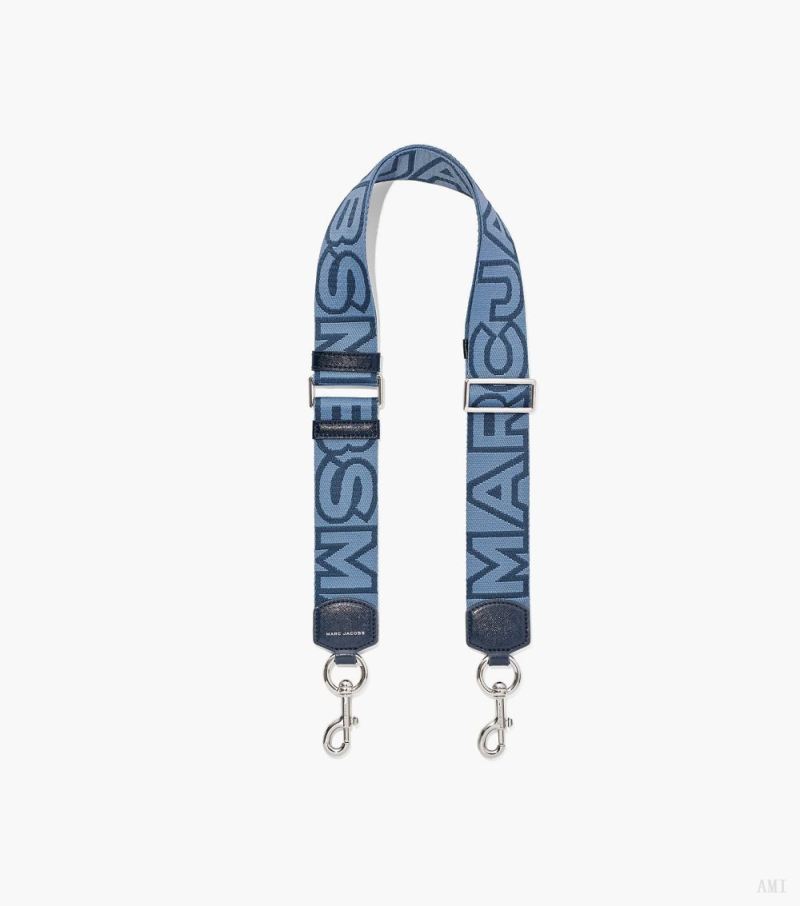 Marc Jacobs | The Outline Logo Webbing Strap - Blue Sea Multi