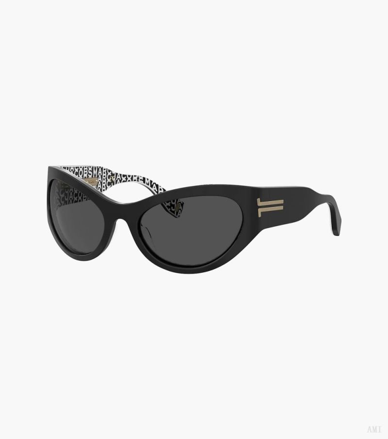 Marc Jacobs | The Icon Wrapped Sunglasses - Black - Click Image to Close