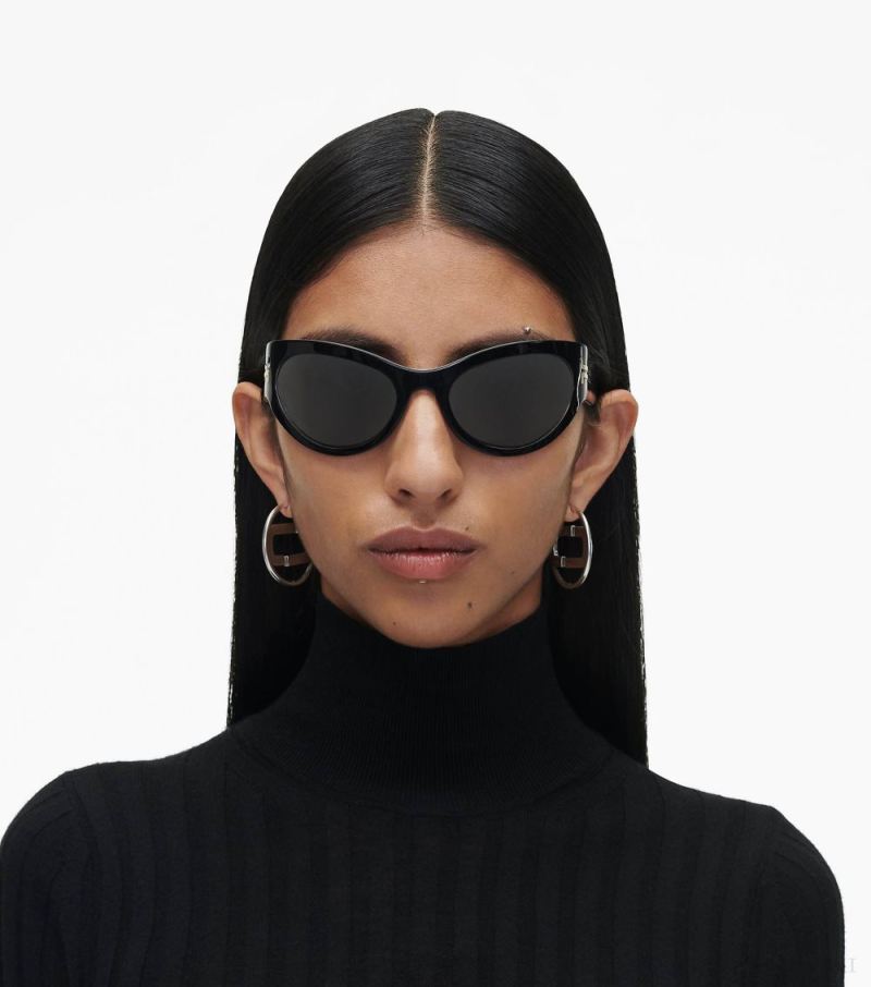 Marc Jacobs | The Icon Wrapped Sunglasses - Black