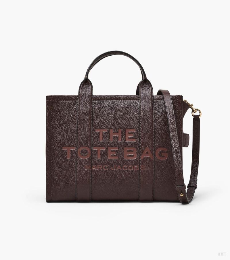 Marc Jacobs | The Leather Medium Tote Bag - Ganache