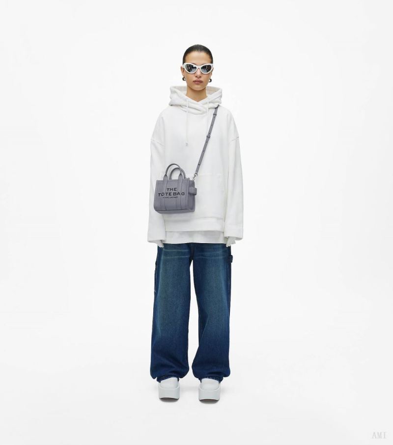 Marc Jacobs | The Leather Mini Tote Bag - Wolf Grey