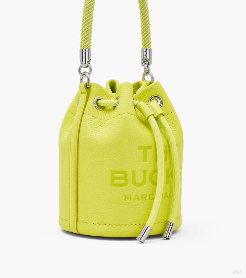 Marc Jacobs | The Leather Mini Bucket Bag - Limoncello