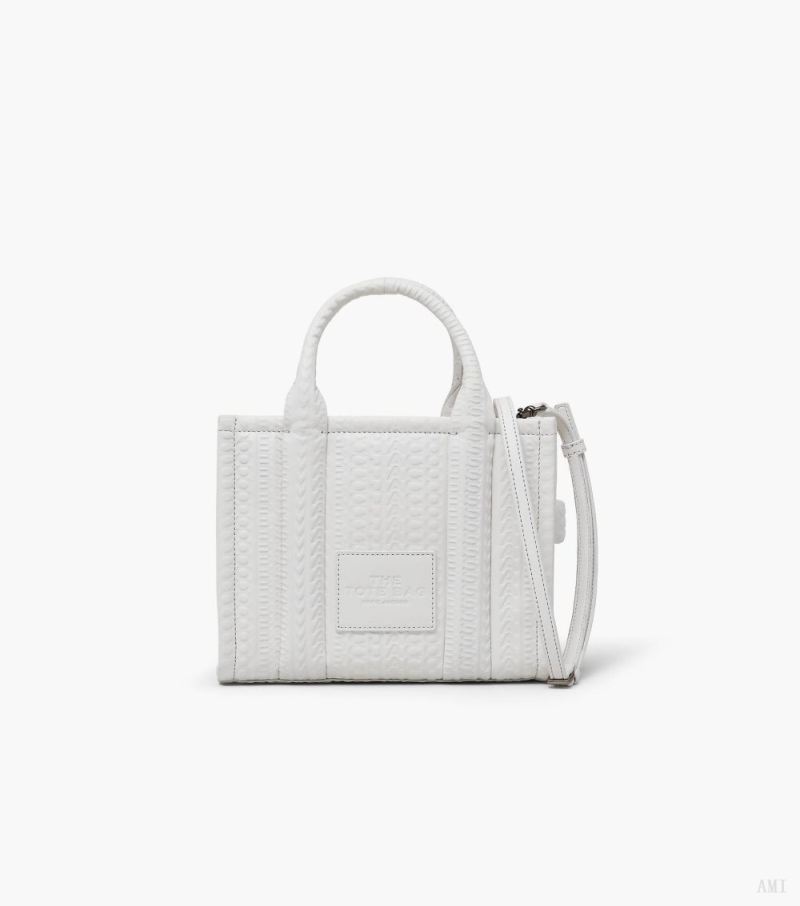 Marc Jacobs | The Monogram Debossed Small Tote Bag - White - Click Image to Close