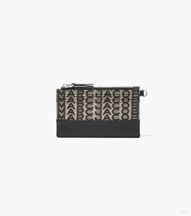 Marc Jacobs | The Monogram Top Zip Wristlet - Beige Multi