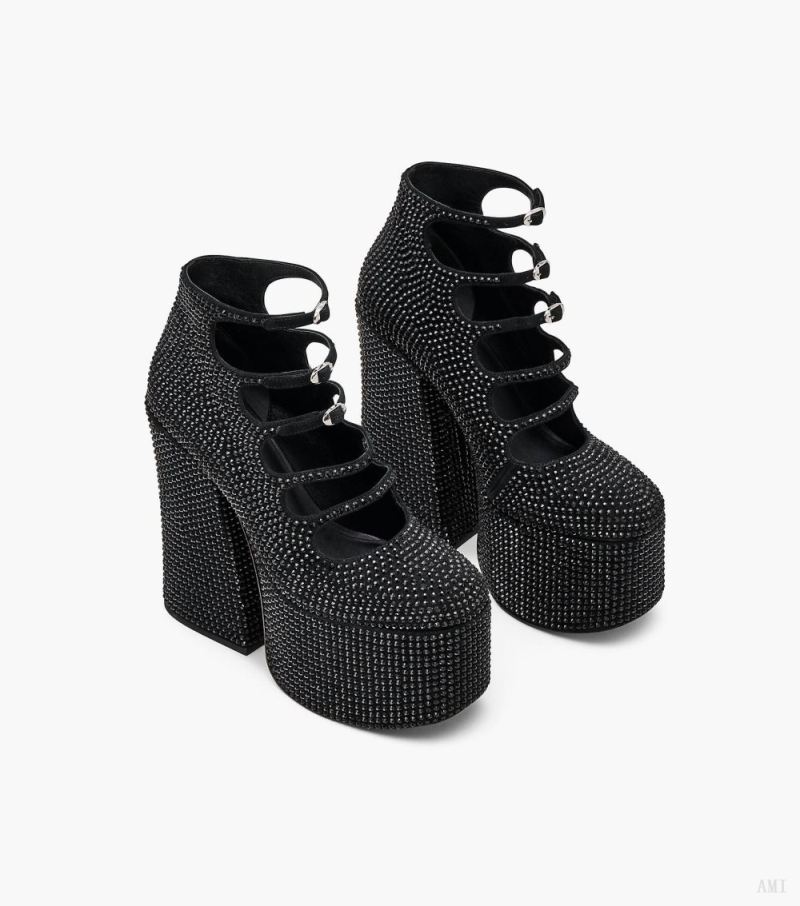 Marc Jacobs | The Rhinestone Kiki Ankle Boot - Black/Black