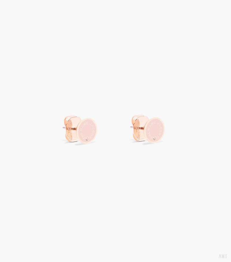 Marc Jacobs | The Medallion Studs - Sand/Rose Gold - Click Image to Close