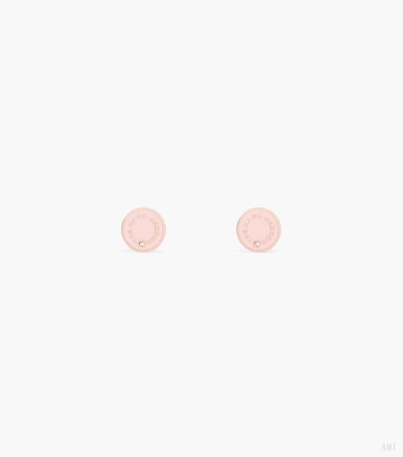 Marc Jacobs | The Medallion Studs - Sand/Rose Gold