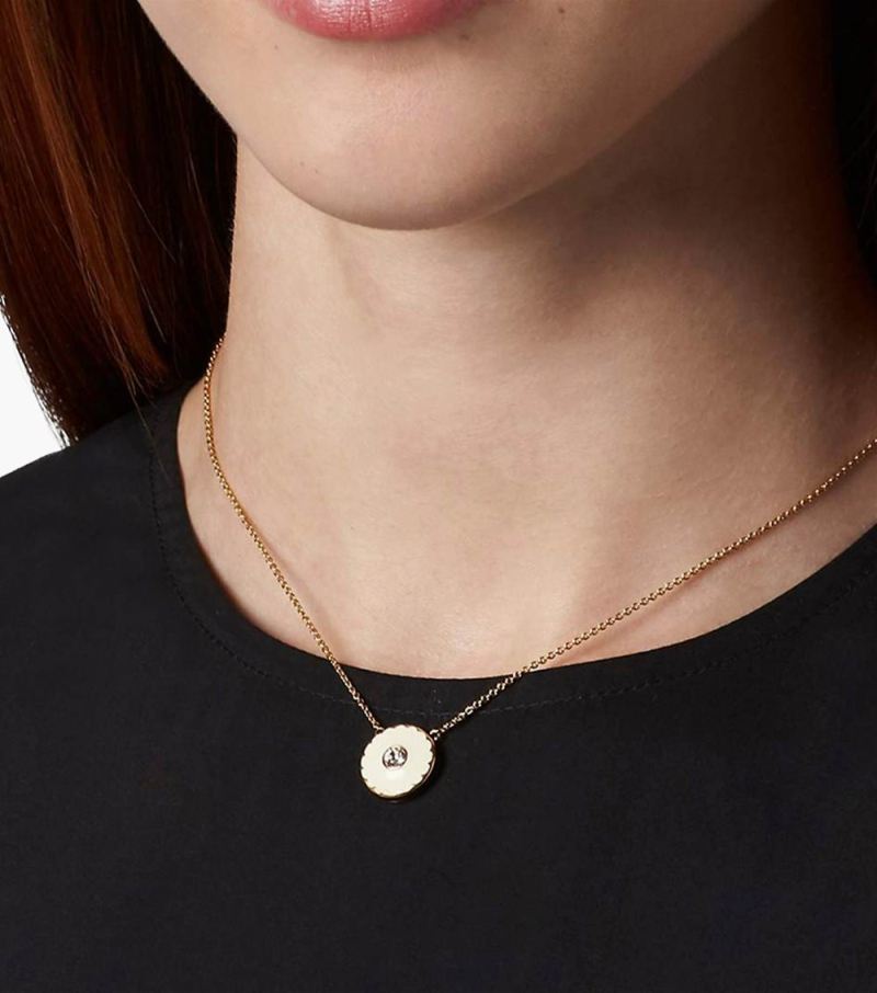 Marc Jacobs | The Medallion Pendant - Cream/Gold