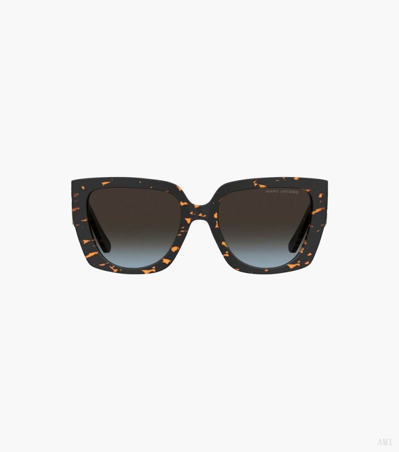 Marc Jacobs | The J Marc Square Cutout Sunglasses - Havana