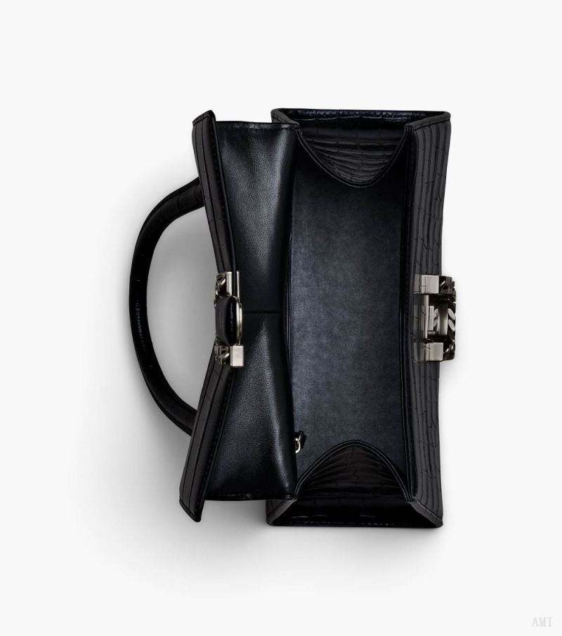 Marc Jacobs | The Croc-Embossed St. Marc Top Handle - Black