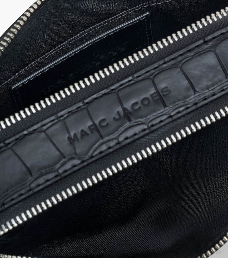 Marc Jacobs | The Croc-Embossed Shoulder Snapshot - Black