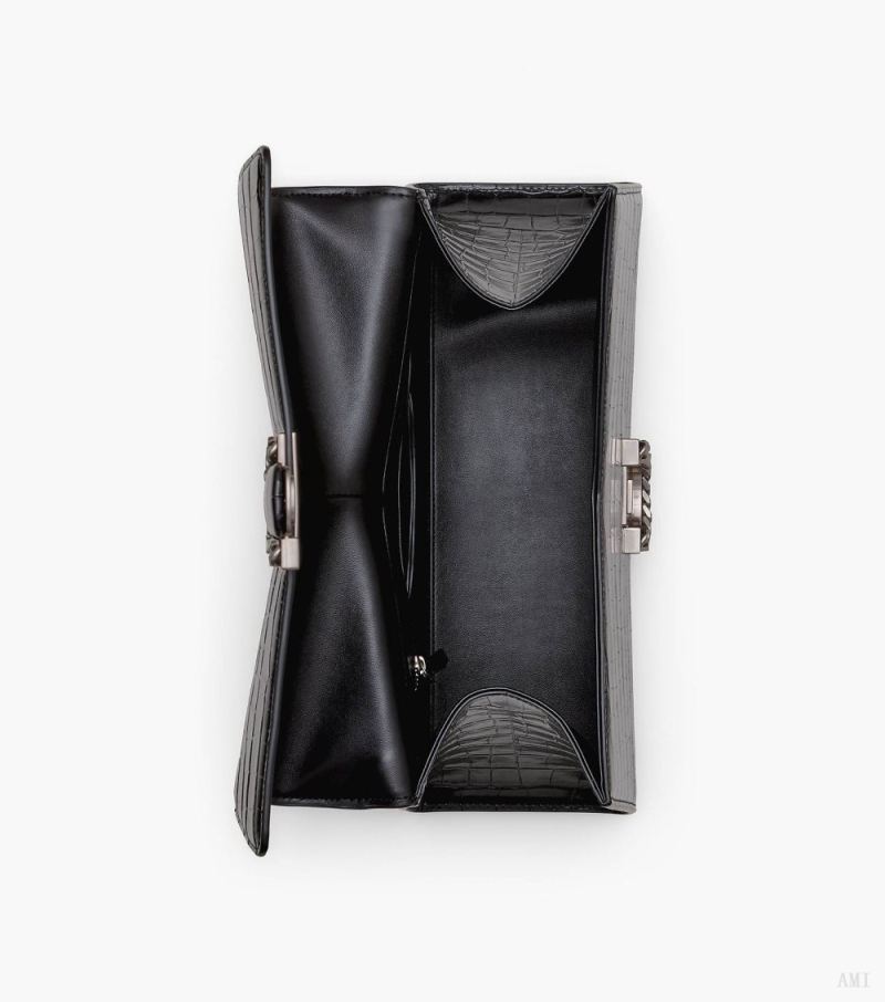 Marc Jacobs | The Croc-Embossed St. Marc Large Top Handle - Black