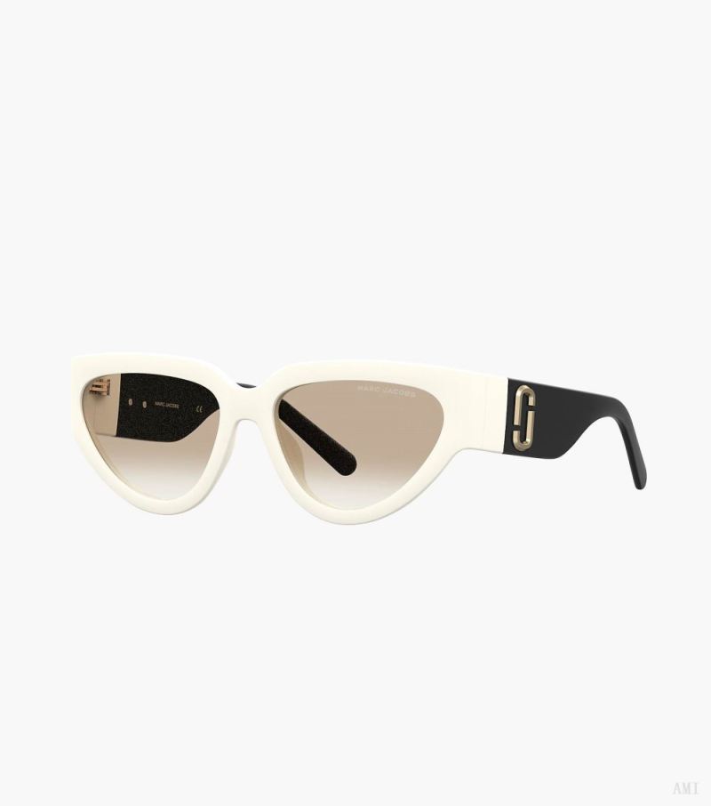 Marc Jacobs | The J Marc Cat Eye Sunglasses - White/Black