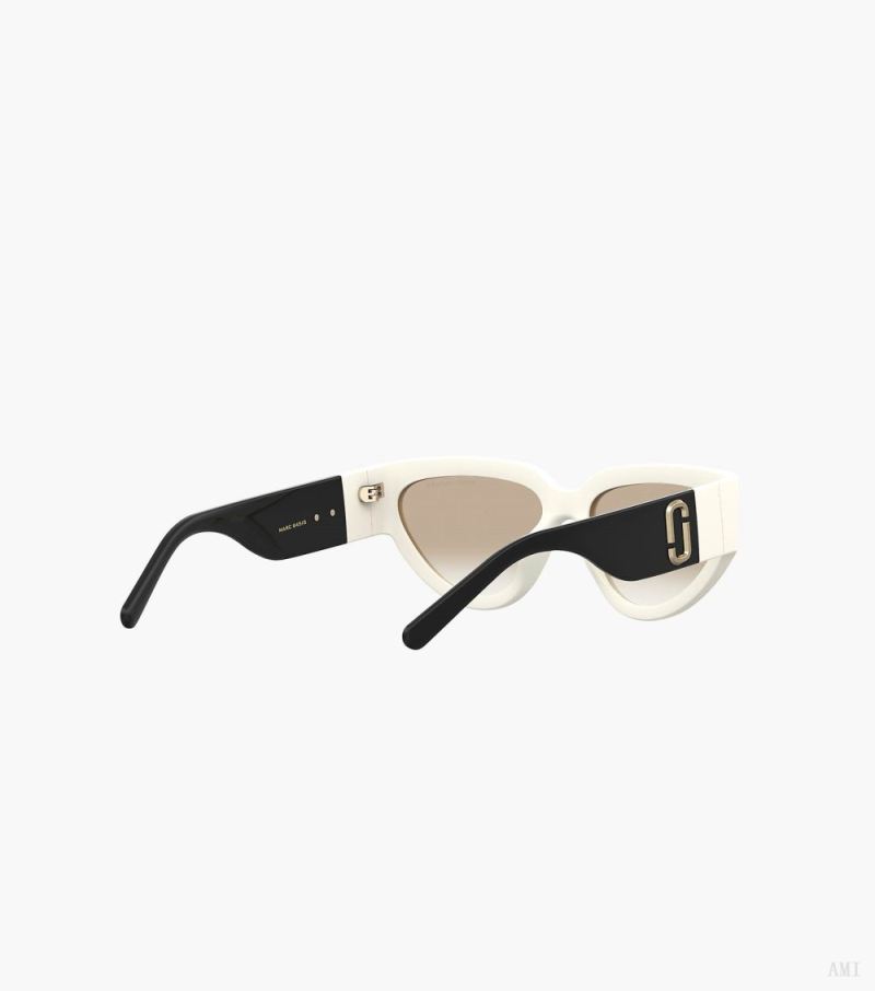 Marc Jacobs | The J Marc Cat Eye Sunglasses - White/Black