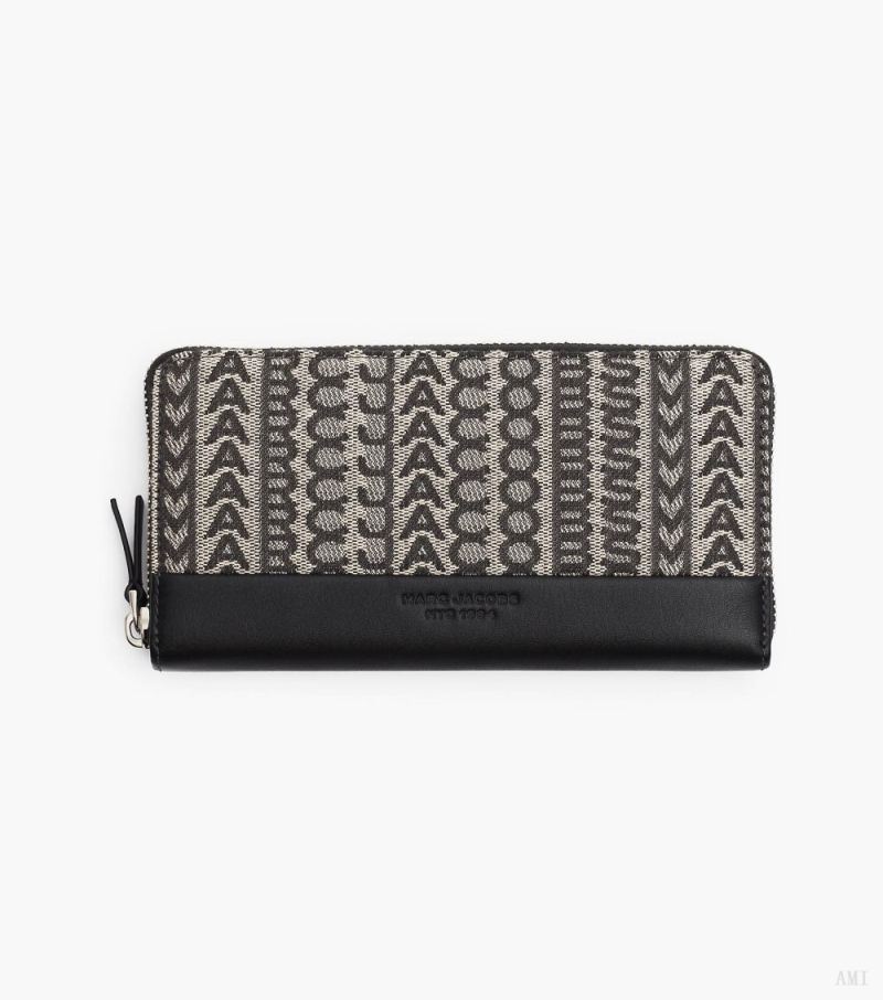 Marc Jacobs | The Monogram Jacquard Continental Wallet - Beige Multi