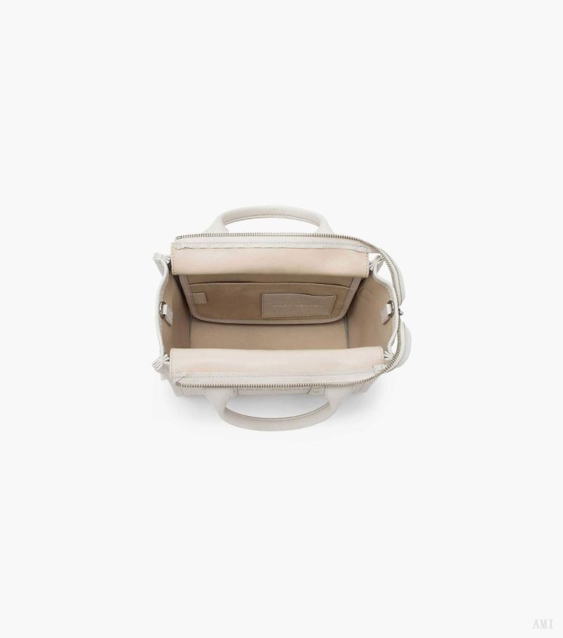 Marc Jacobs | The Leather Small Tote Bag - Cotton/Silver