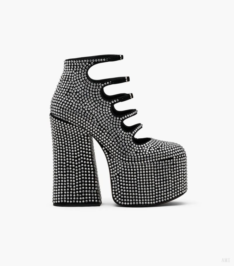 Marc Jacobs | The Rhinestone Kiki Ankle Boot - Black/Crystal - Click Image to Close