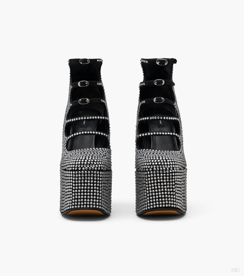 Marc Jacobs | The Rhinestone Kiki Ankle Boot - Black/Crystal