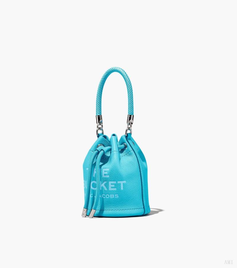 Marc Jacobs | The Leather Mini Bucket Bag - Pool