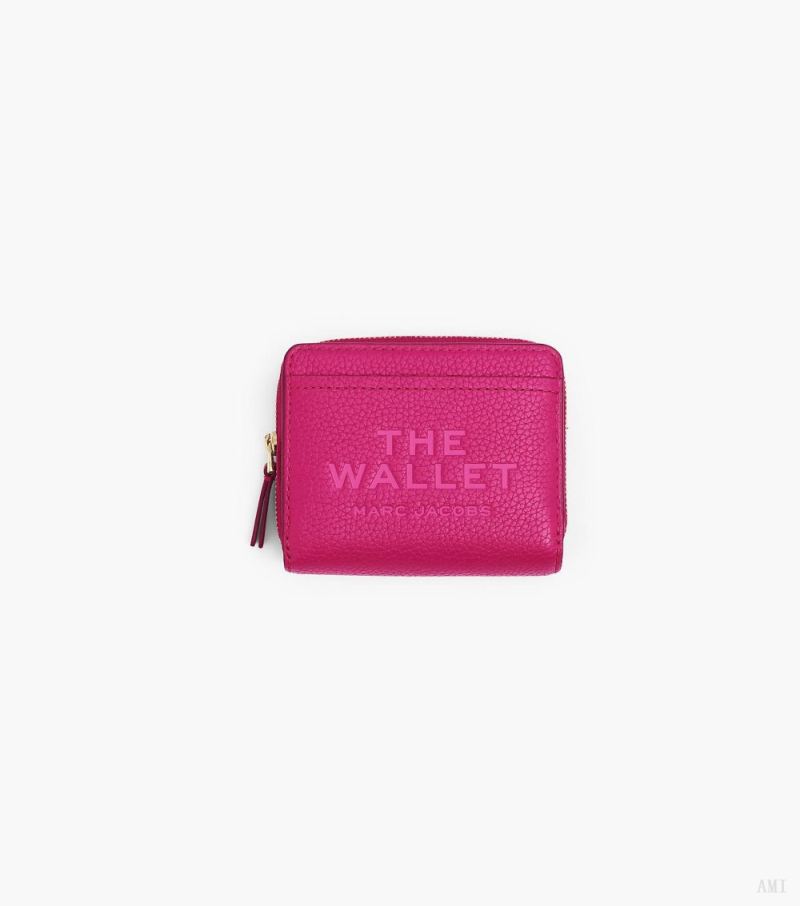 Marc Jacobs | The Leather Mini Compact Wallet - Lipstick Pink - Click Image to Close