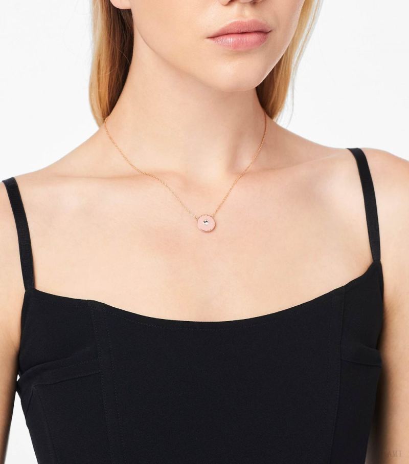 Marc Jacobs | The Medallion Pendant - Sand/Rose Gold