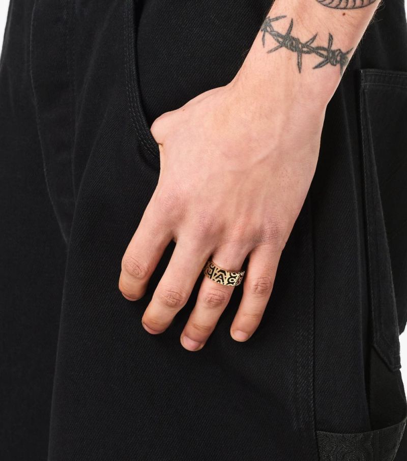 Marc Jacobs | The Monogram Engraved Ring - Aged Gold