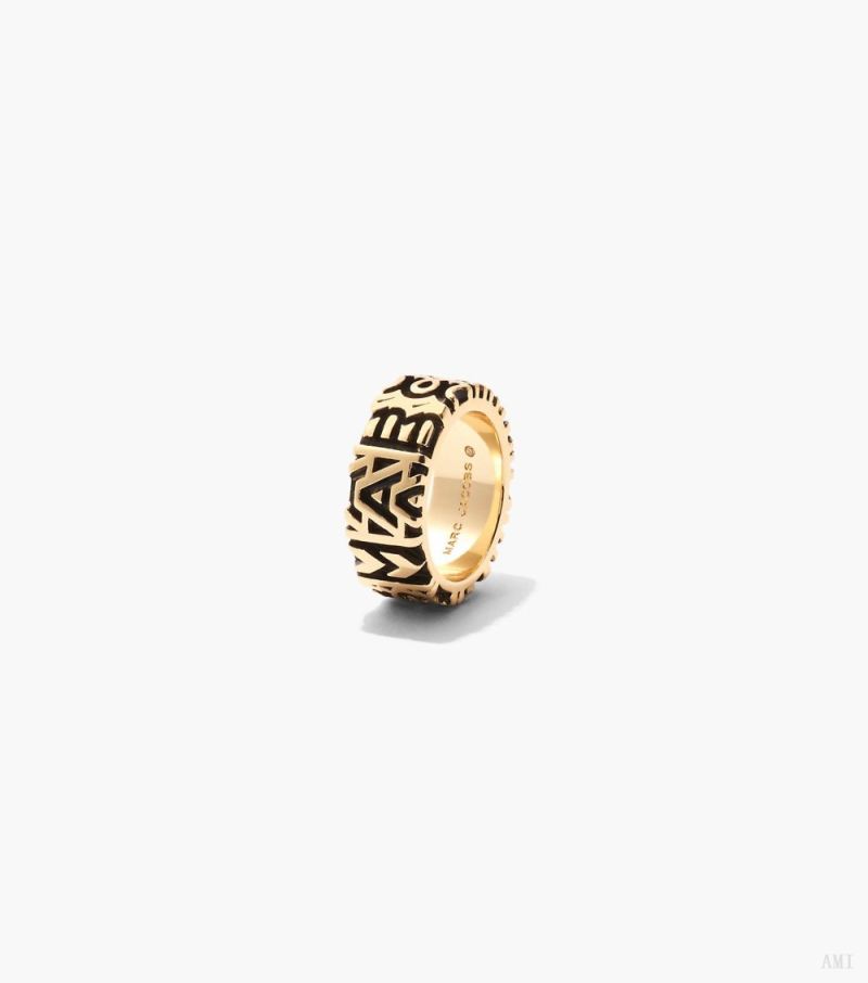 Marc Jacobs | The Monogram Engraved Ring - Aged Gold