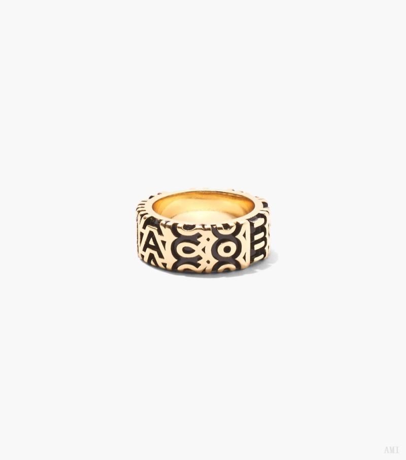 Marc Jacobs | The Monogram Engraved Ring - Aged Gold