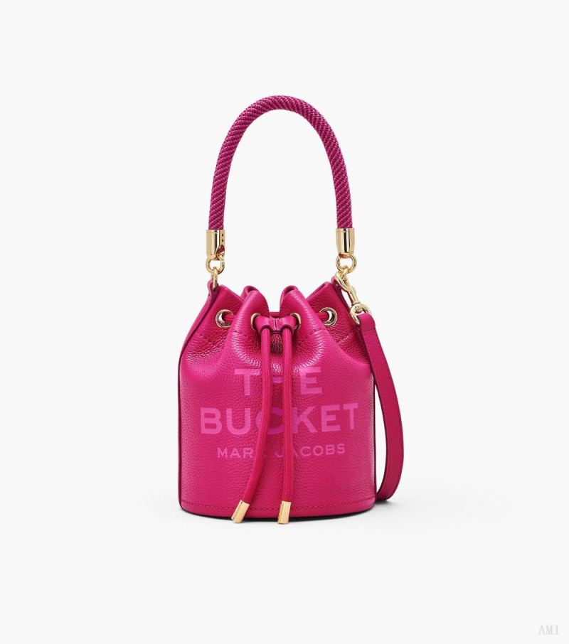 Marc Jacobs | The Leather Bucket Bag - Lipstick Pink - Click Image to Close