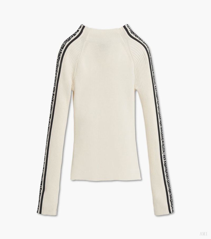 Marc Jacobs | The Raglan Logo Mockneck - Ivory/Black