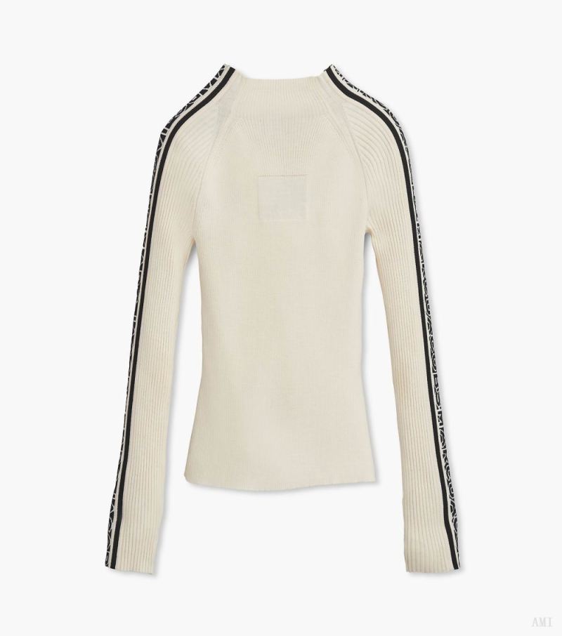 Marc Jacobs | The Raglan Logo Mockneck - Ivory/Black