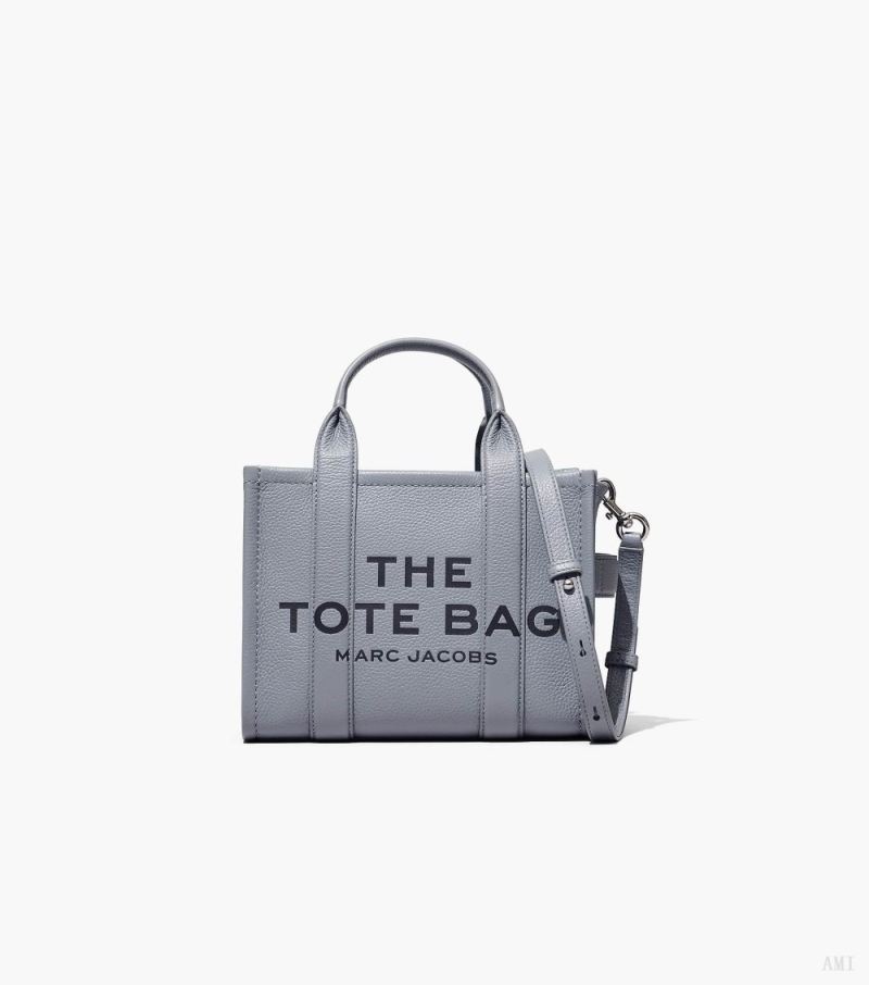 Marc Jacobs | The Leather Small Tote Bag - Wolf Grey - Click Image to Close