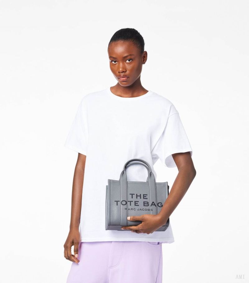 Marc Jacobs | The Leather Small Tote Bag - Wolf Grey