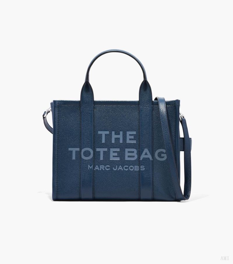 Marc Jacobs | The Leather Medium Tote Bag - Blue Sea - Click Image to Close