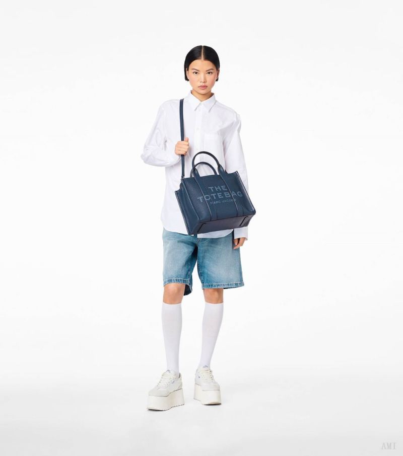 Marc Jacobs | The Leather Medium Tote Bag - Blue Sea