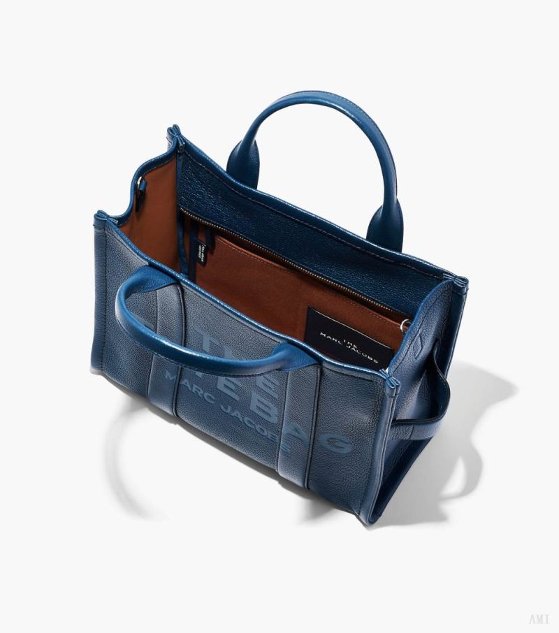 Marc Jacobs | The Leather Medium Tote Bag - Blue Sea