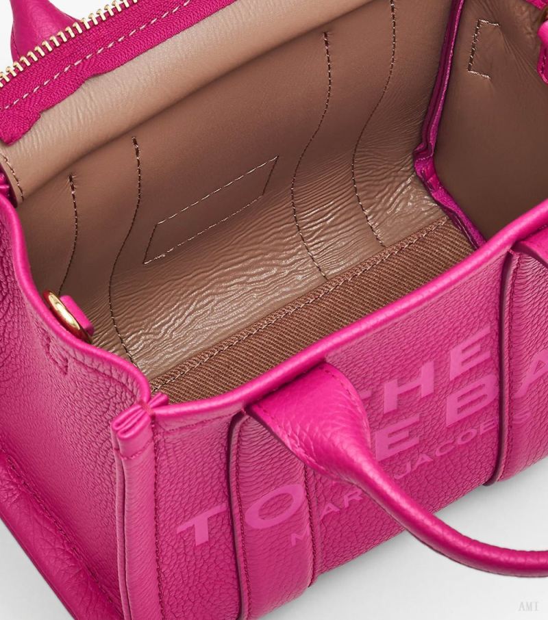 Marc Jacobs | The Leather Mini Tote Bag - Lipstick Pink