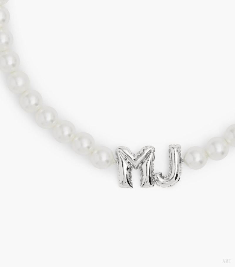 Marc Jacobs | The Marc Jacobs Balloon Pearl Necklace - White/Silver