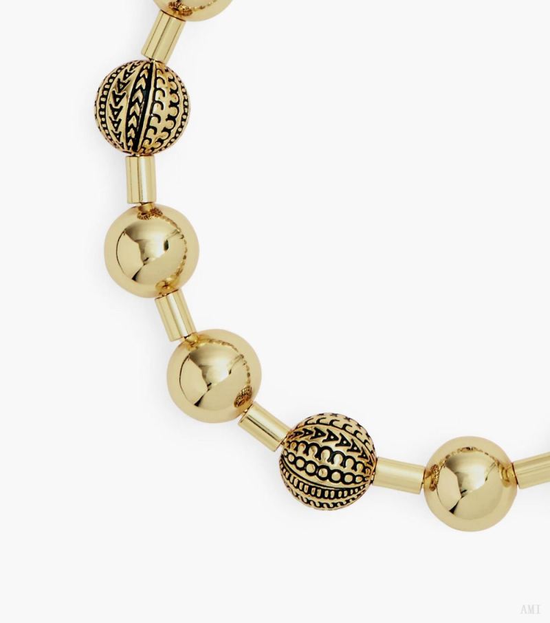 Marc Jacobs | The Monogram Ball Chain Bracelet - Light Antique Gold