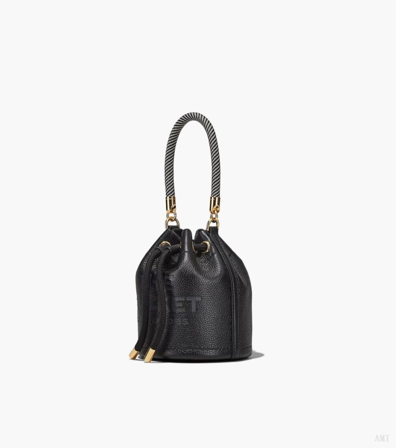 Marc Jacobs | The Leather Mini Bucket Bag - Black