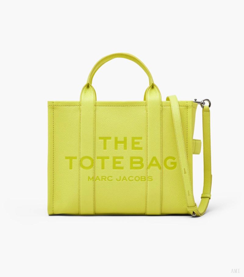 Marc Jacobs | The Leather Medium Tote Bag - Limoncello - Click Image to Close