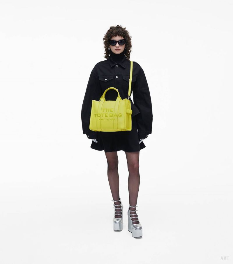 Marc Jacobs | The Leather Medium Tote Bag - Limoncello