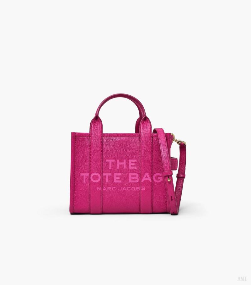 Marc Jacobs | The Leather Small Tote Bag - Lipstick Pink - Click Image to Close