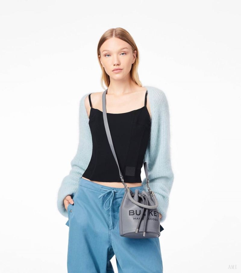 Marc Jacobs | The Leather Bucket Bag - Wolf Grey