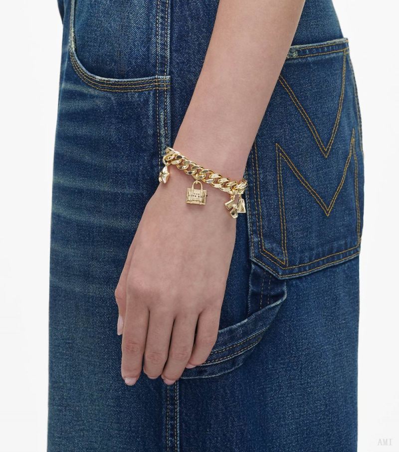 Marc Jacobs | The Mini Icon Charm Bracelet - Light Antique Gold