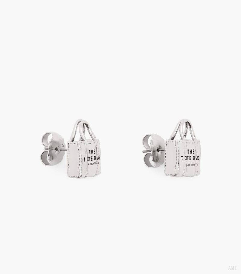 Marc Jacobs | The Tote Bag Studs - Light Antique Silver