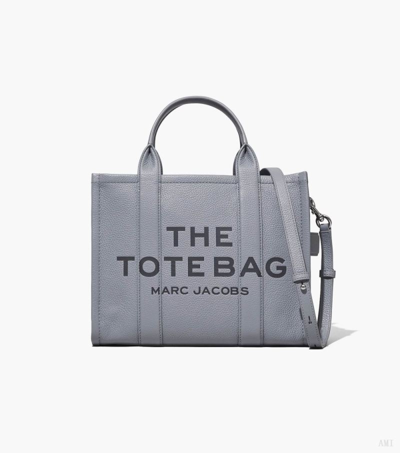 Marc Jacobs | The Leather Medium Tote Bag - Wolf Grey